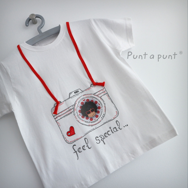 camiseta artesanal personalizada love camera punt a punt-005