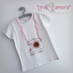 camiseta artesanal personalizada love camera punt a punt